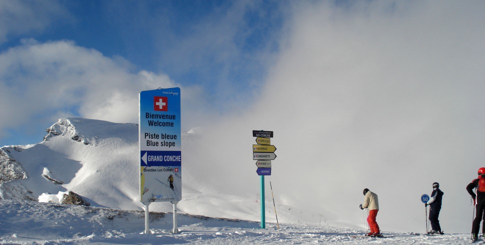 Schneespass zwischen der Schweiz und Frankreich