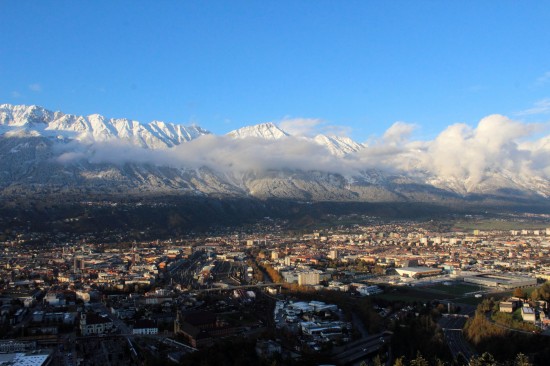 Sicht über Innsbruck von der Bergisel