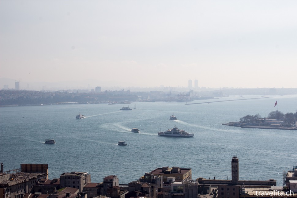 Sicht vom Galataturm in Richtung Bosporus