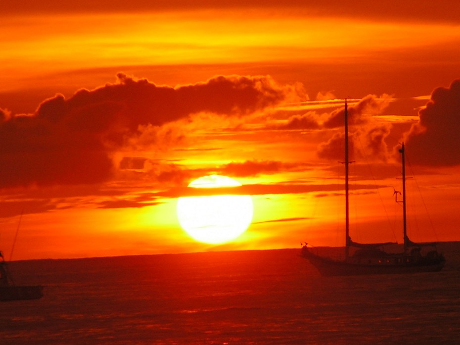 Schöner Sonnenuntergang in Tamarindo