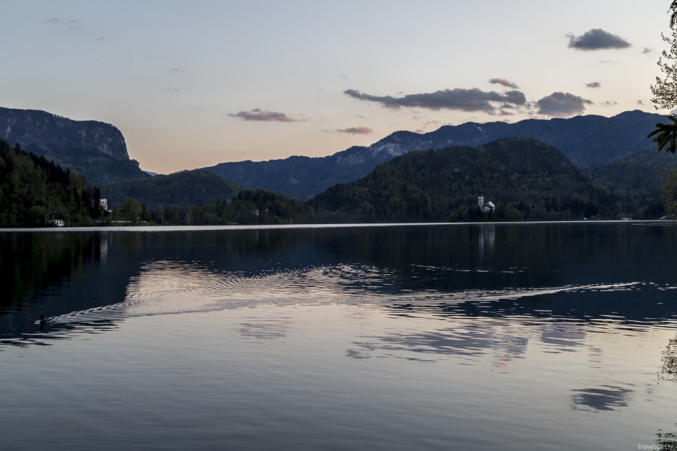 Abendstimmung am Bleder See