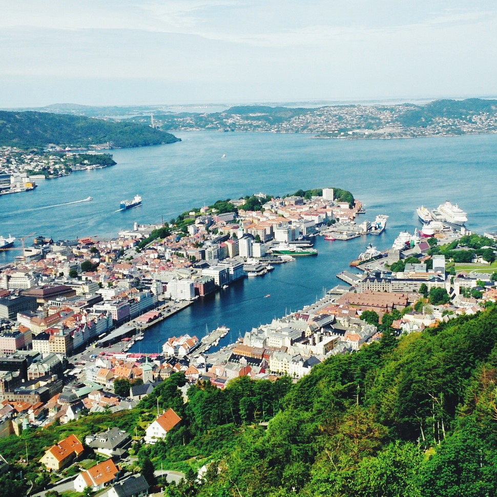 Bergen-Floibanen-Aussicht