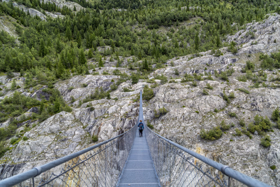 Wanderung Riederalp – Belalp mit Hängebrücken Mutprobe