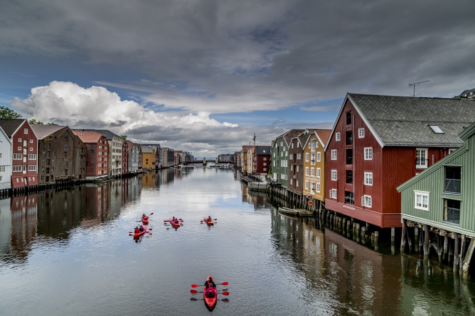 Trondheim-Nidelva-Kanufahrer