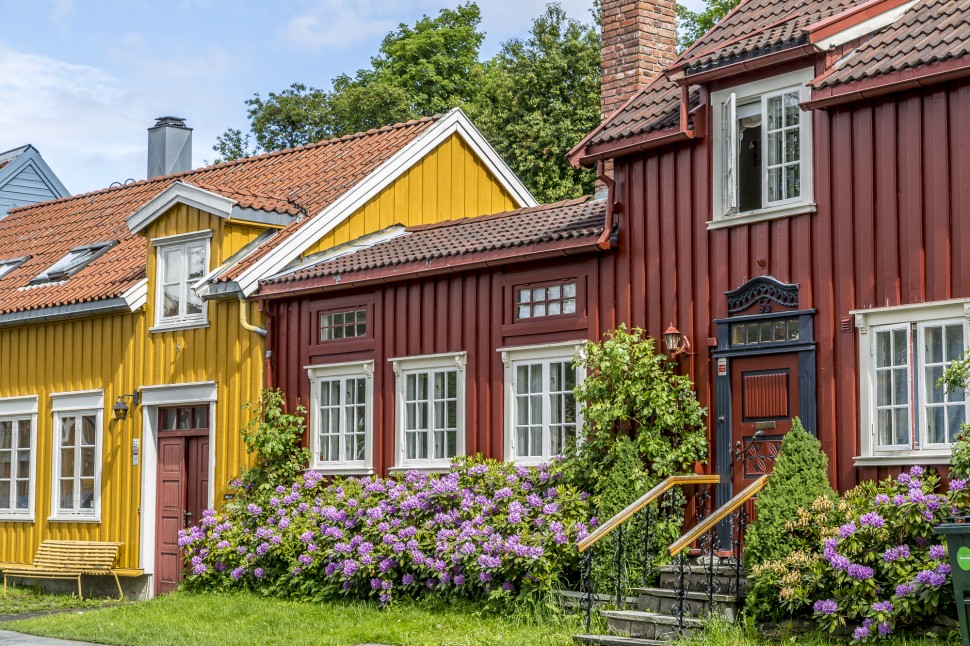 trondheim-norwegen-bunte-Häuser
