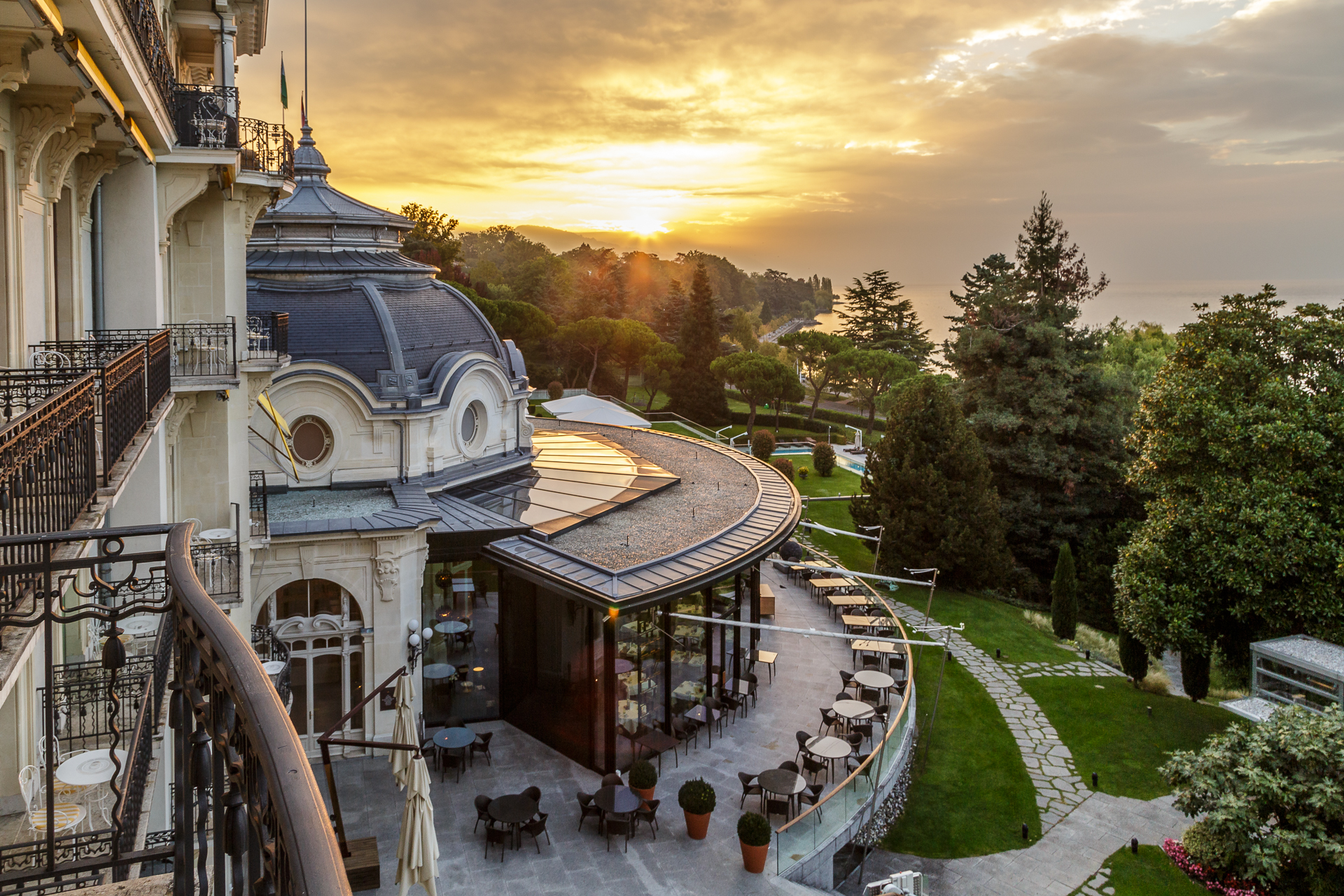 Beau Rivage Palace - Lausanne mit Genferseeblick