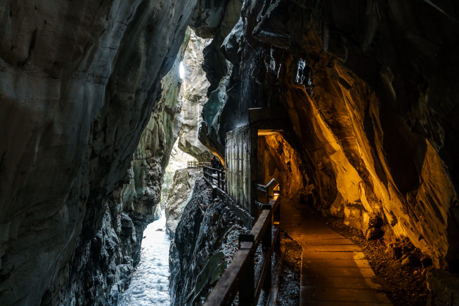 Taminaschlucht: Raus trotz Regenwetter