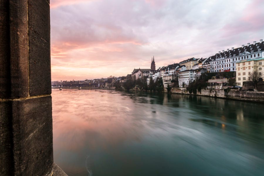 Basel Rhein Morgenstimmung