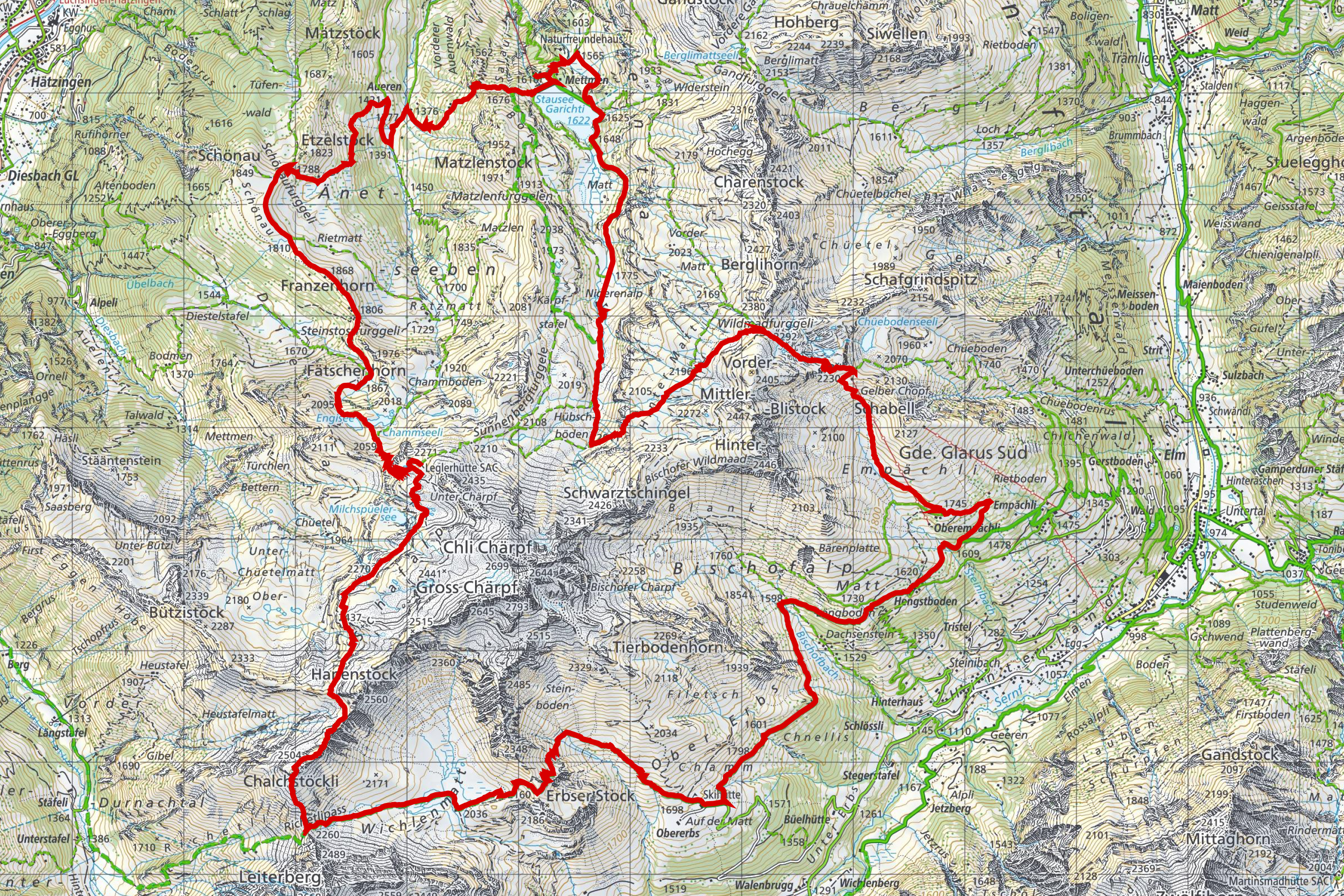 Kärpf Trek Wanderkarte