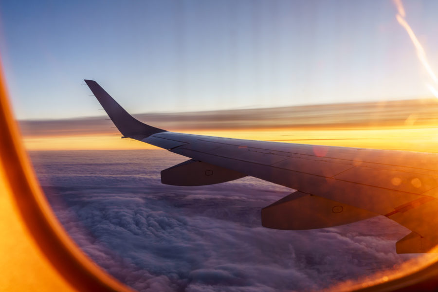 Blick aus dem Flugzeug