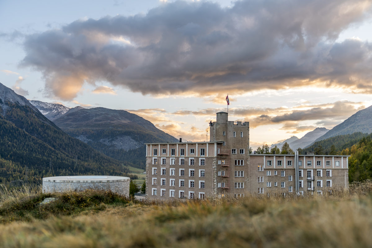 Hotel Castell Zuoz Abendstimmung