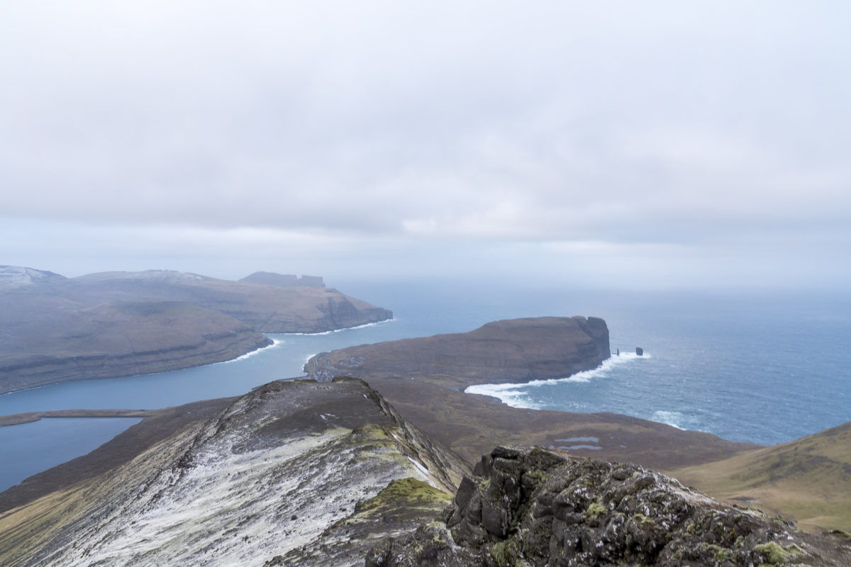 Aufstieg höchster Berg Färöer-Inseln