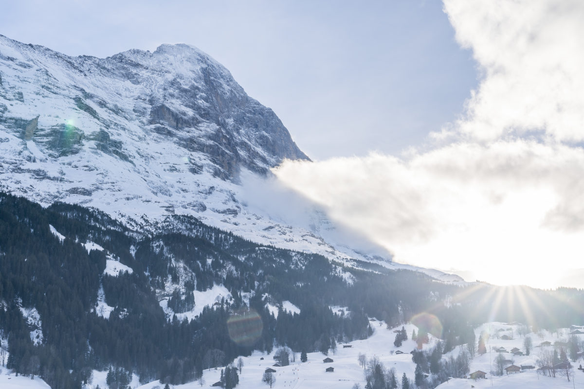 Sonnenuntergang Eigernordwand