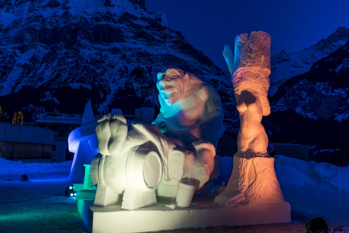 Skulpturen am World Snow Festival Grindelwald