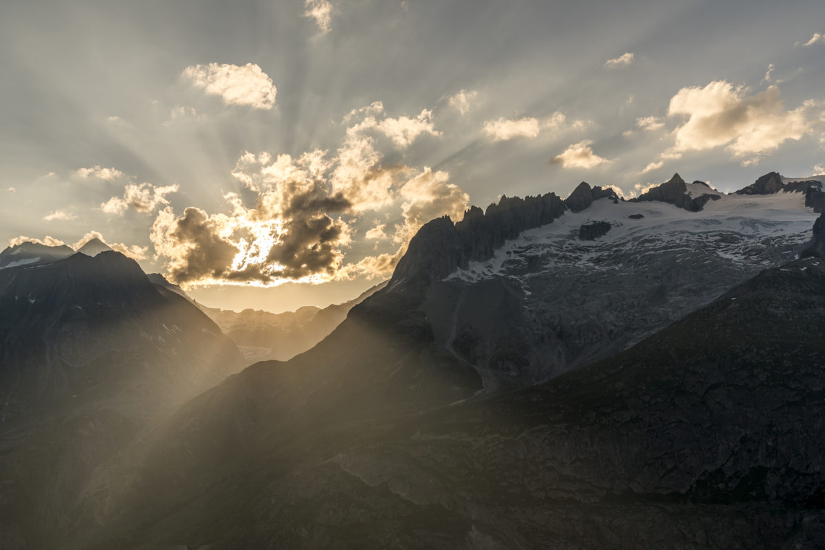 Sonnenuntergang Moosfluh