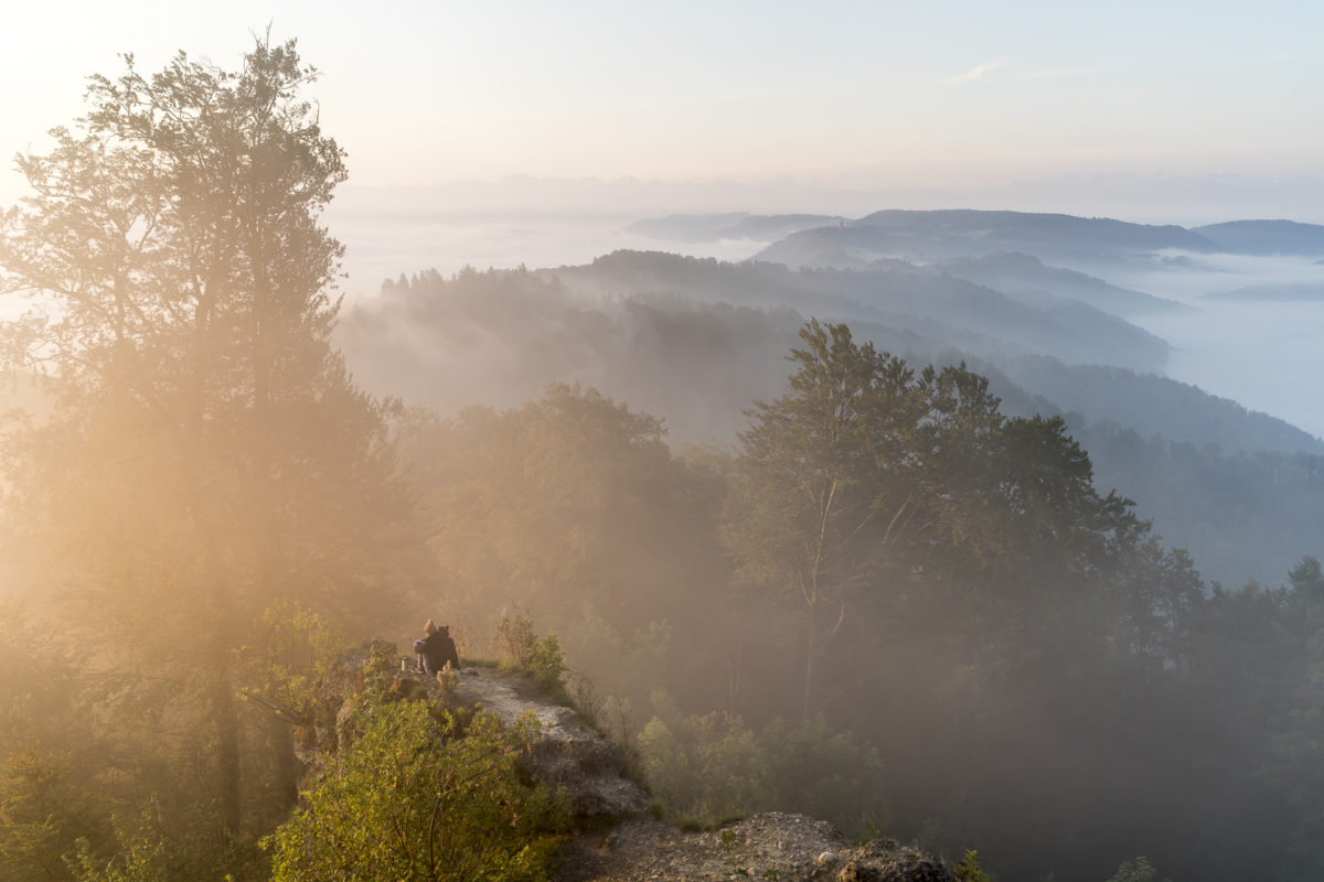 Felsen Sonnenaufgang Uetliberg