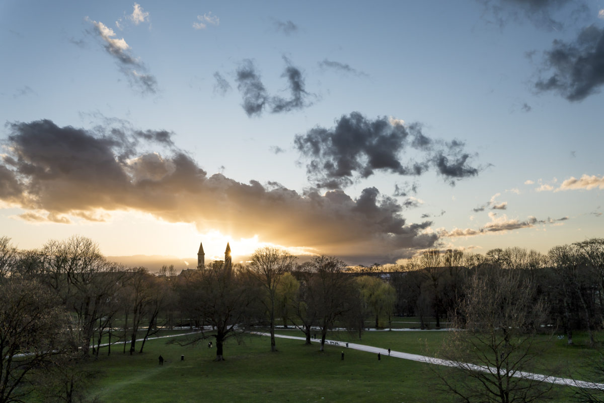 Englischer Garten München Sonnenuntergang