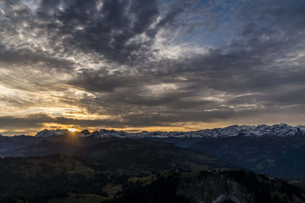 Sonnenaufgang Mythen