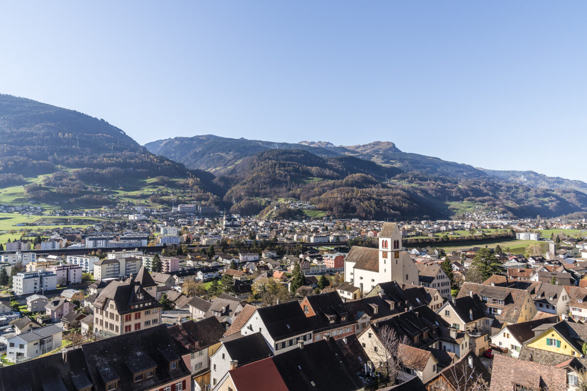 Panorama vom Schloss Sargans