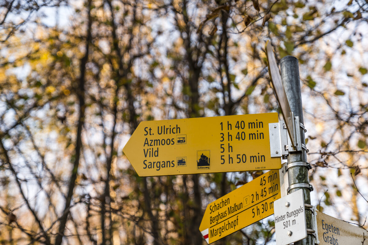 Schlossweg Werdenberg Sargans