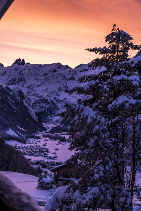 Sonnenaufgang in Engelberg