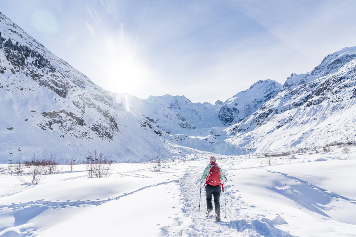 Engadin Morteratsch Schneeschuhwandern