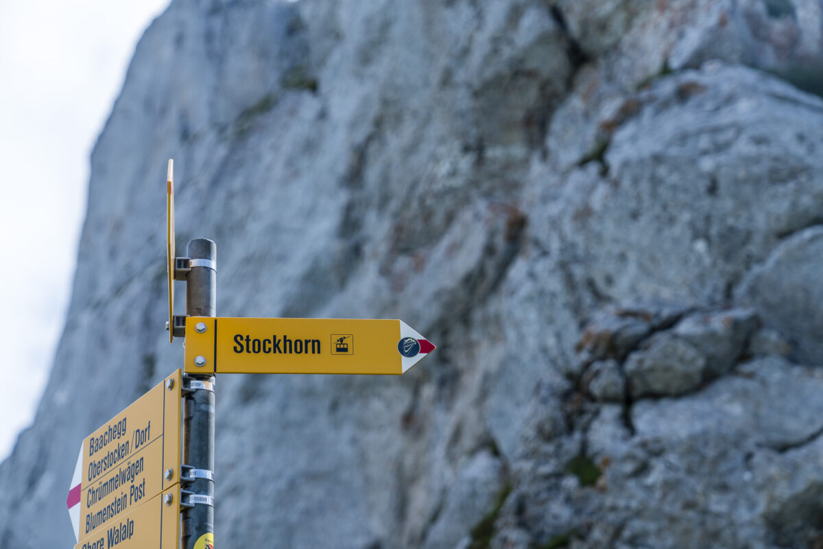 Wegweiser Bergstation Stockhorn