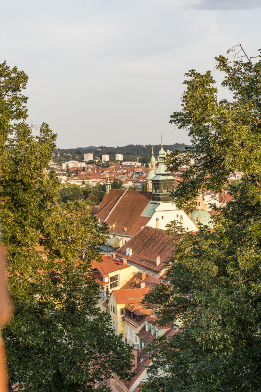 Graz Schlossberg Abendstimmung