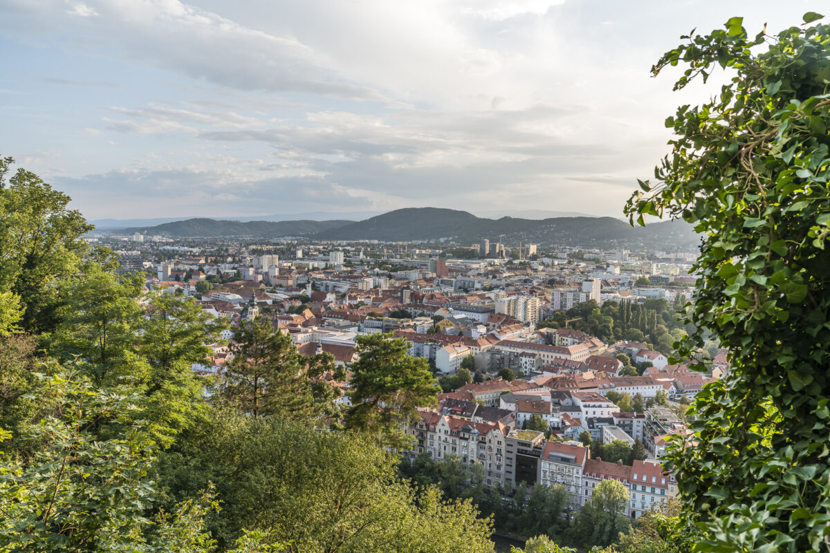 Graz Schlossberg Ausblick