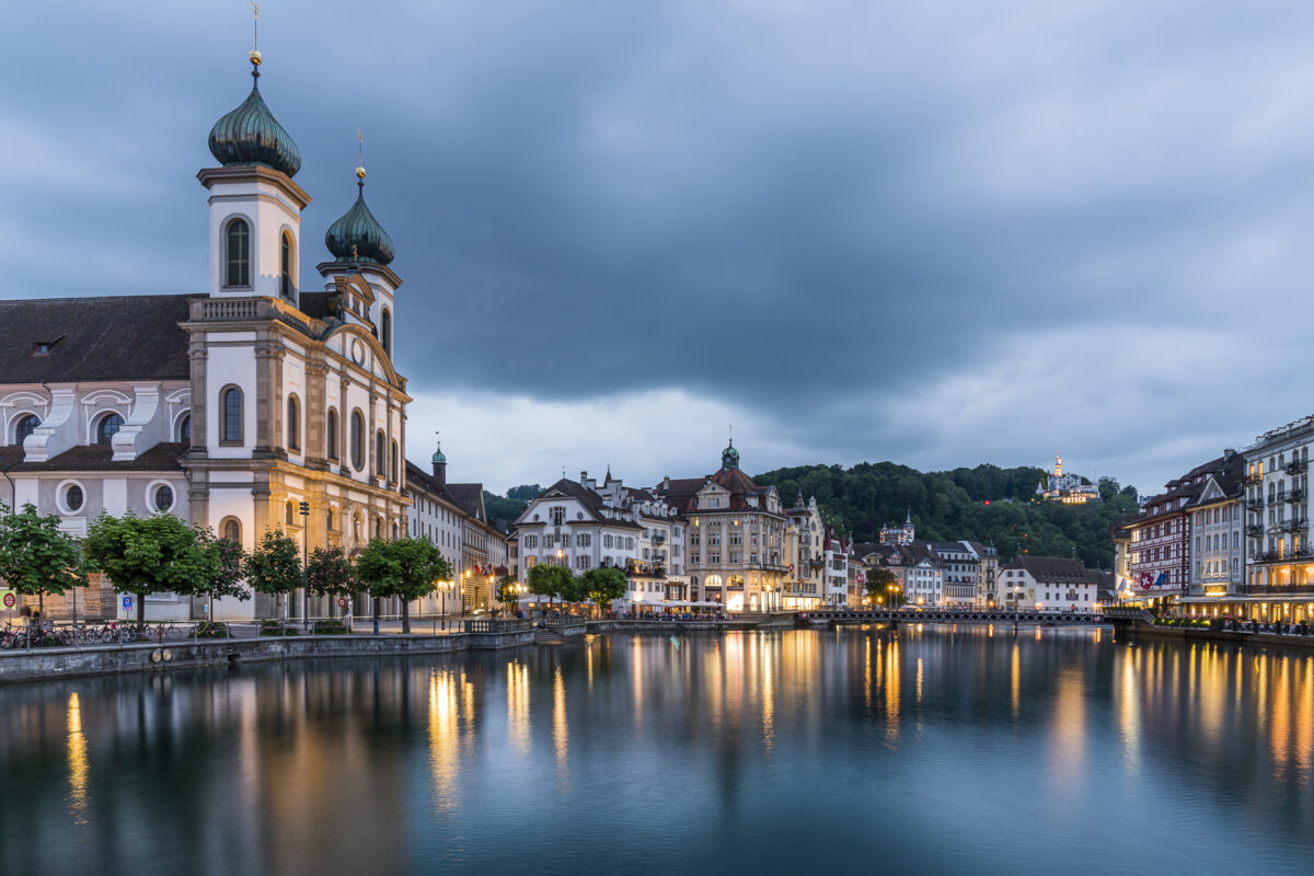 Luzern Blue Hour Bilder