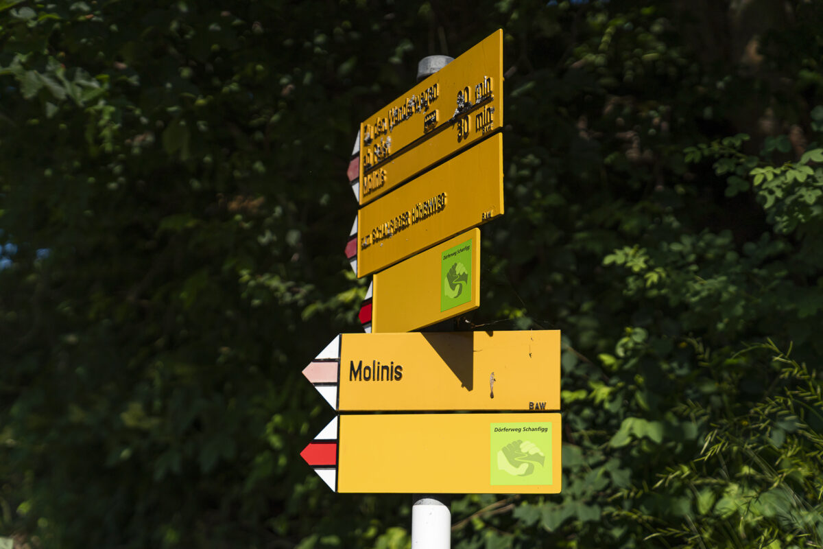 Signalisation Dörferweg Schanfigg