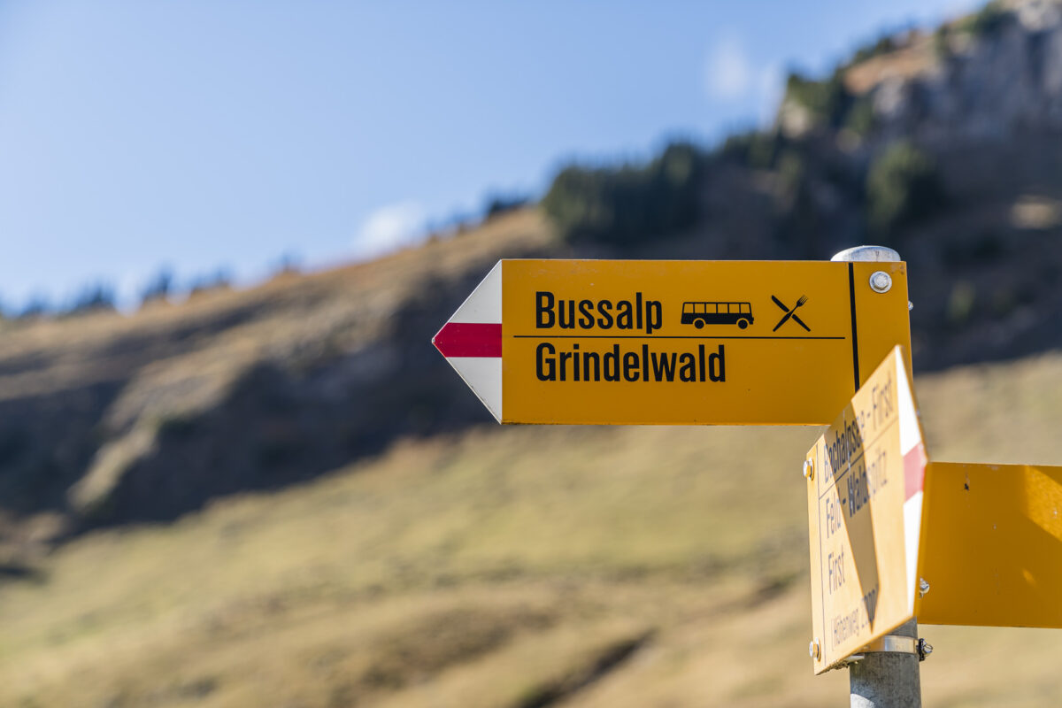 Wanderwegzeichen Grindelwald