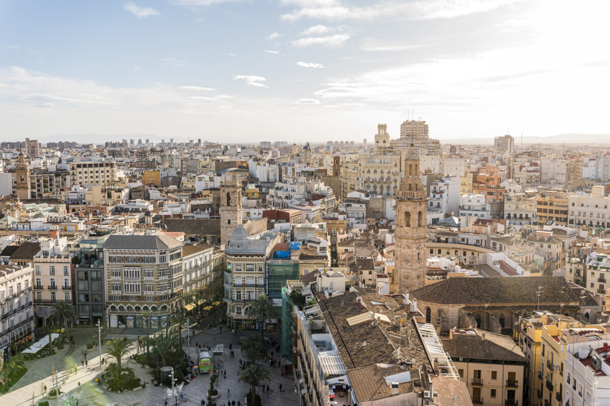 Valencia Altstadt Vogelperspektive