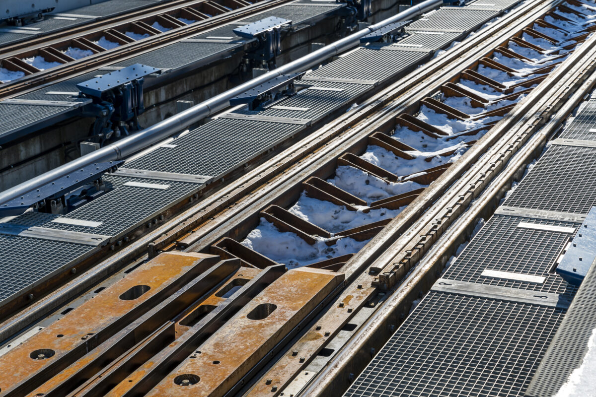 Spurwechselanlage Bahnhof Zweisimmen BLS