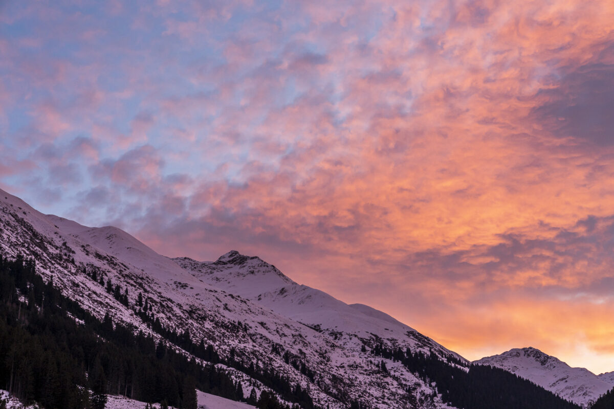 Abendrot in Rueras