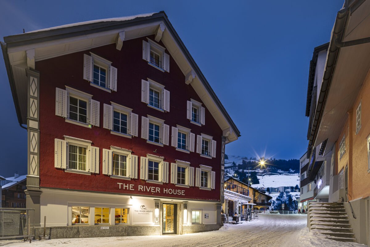 The Riverhouse Andermatt Blue Hour