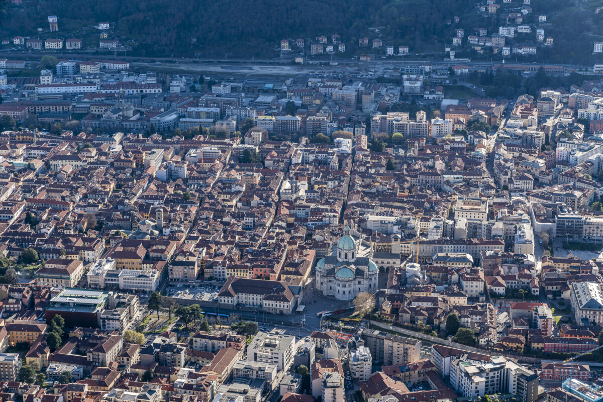 Vogelblick auf Como