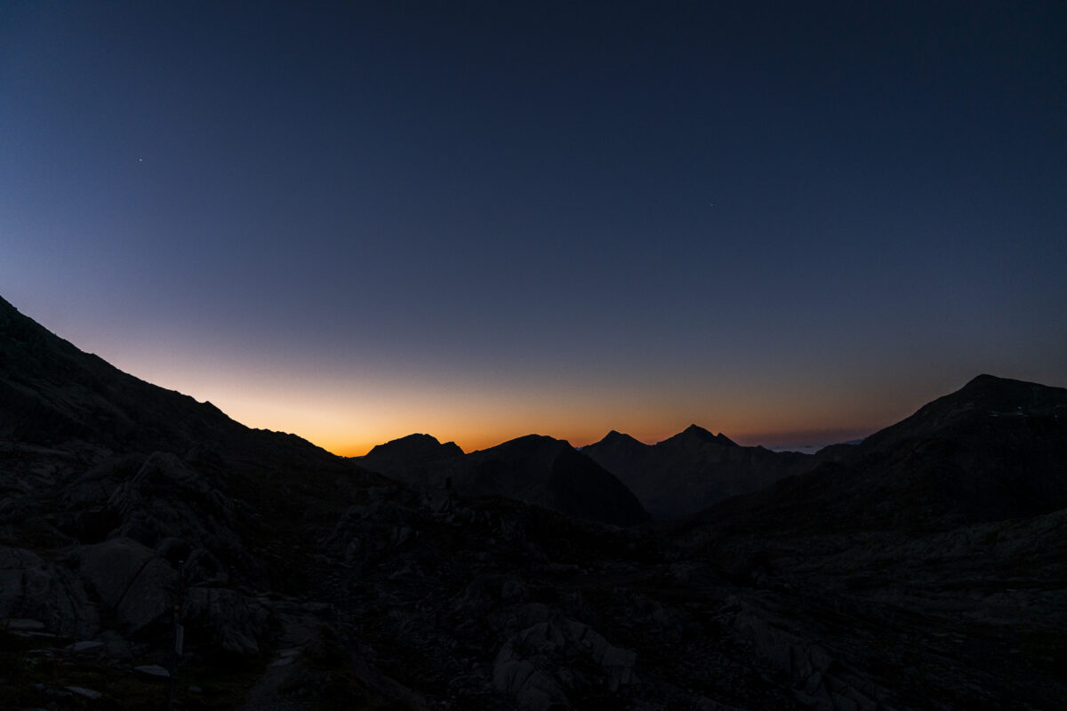 Morgenstimmung bei der Cadlimohütte