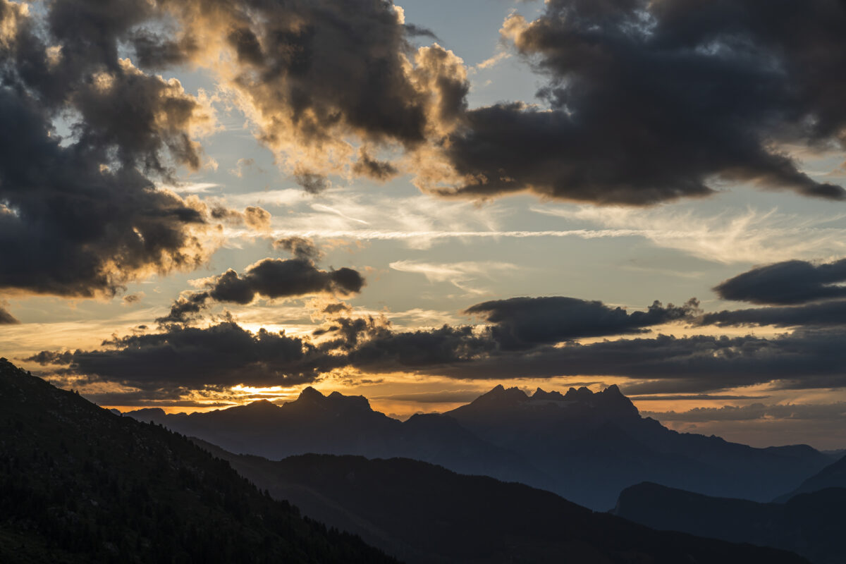 Sonnenuntergang Cabane Brunet