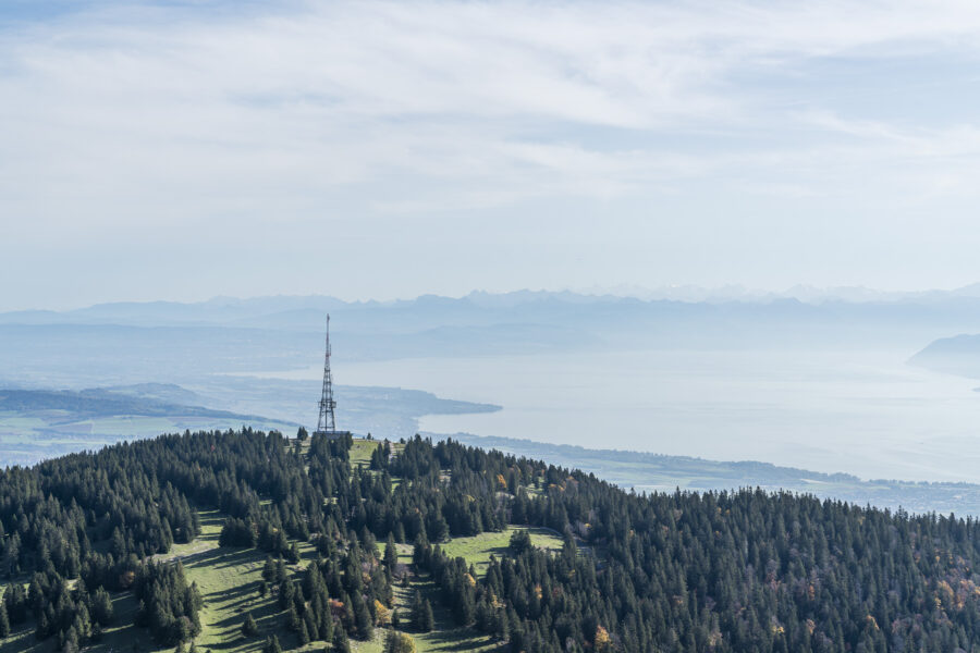 Panoramablick vom la Dôle