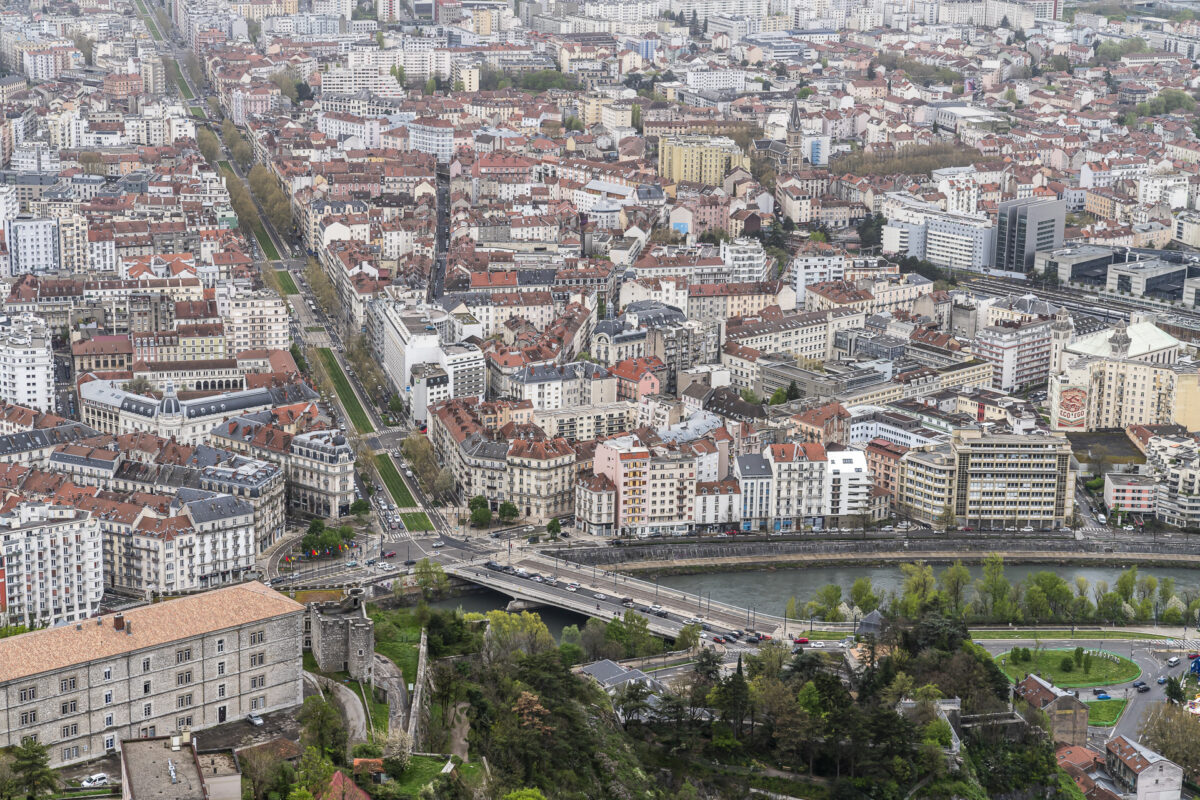 Grenoble aus der Vogelperspektive