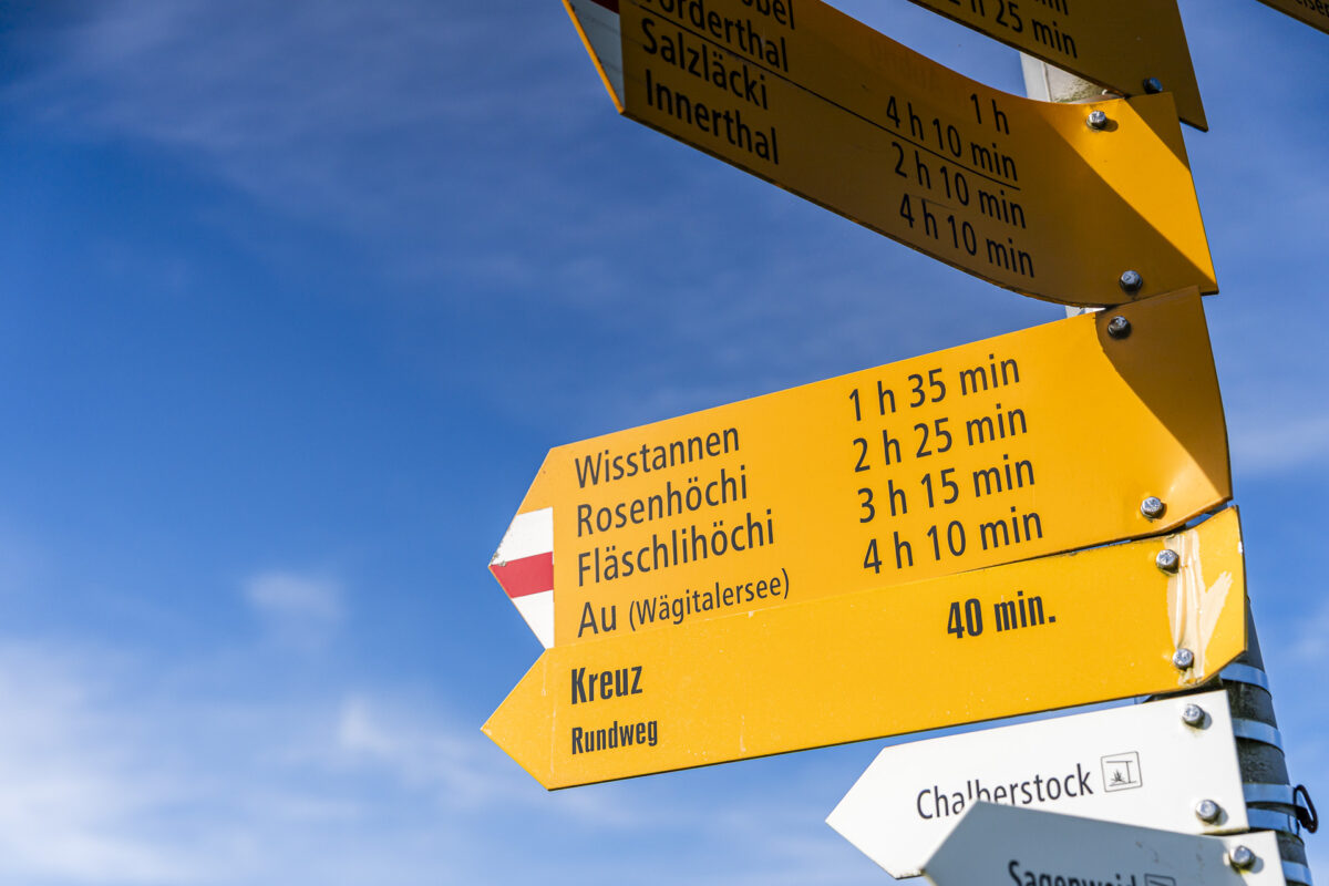 Euthal Wegweiser Wanderwege