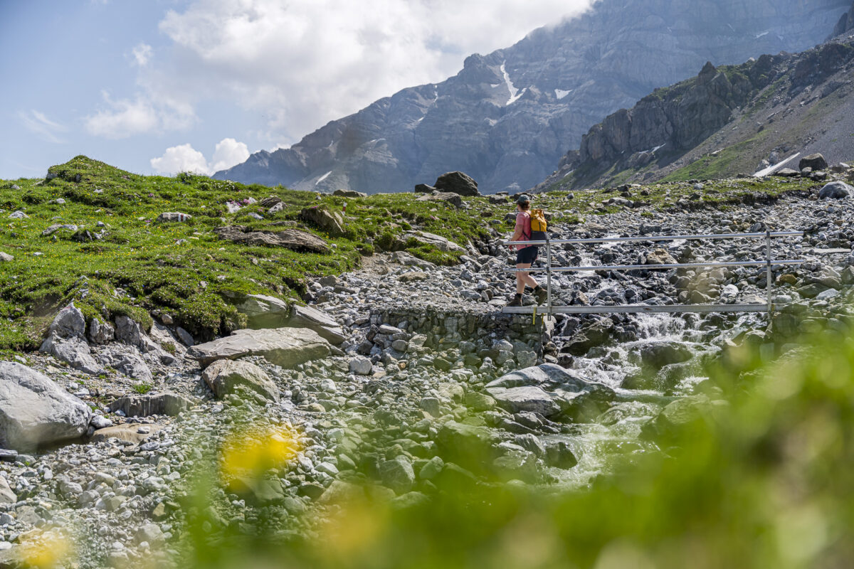 Brücke auf dem Clariden Höhenweg