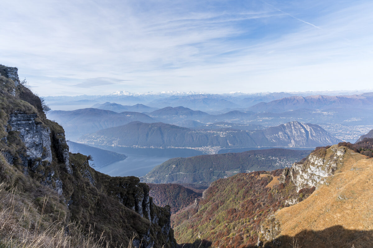 Panoramablicke auf den Luganersee