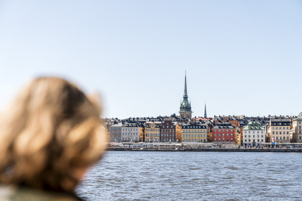 Panoramablick auf Gamla Stand von Skeppsholmen