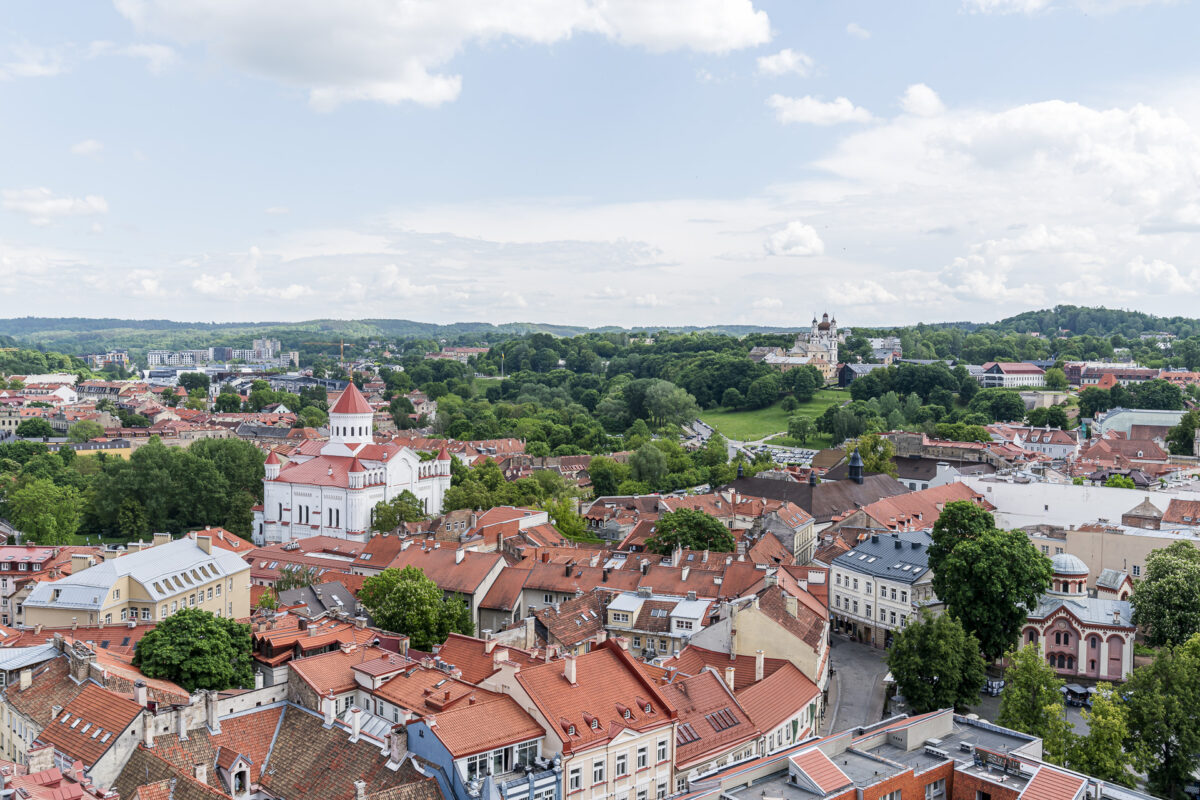 Altstadt von Vilnius aus der Vogelperspektive