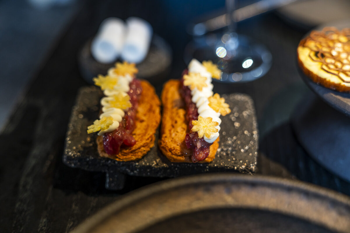 Eröffnungshäppchen im Restaurant Dziaugsmas in Vilnius