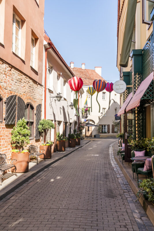 Stimmungsvoller Blick in die Altstadt von Vilnius