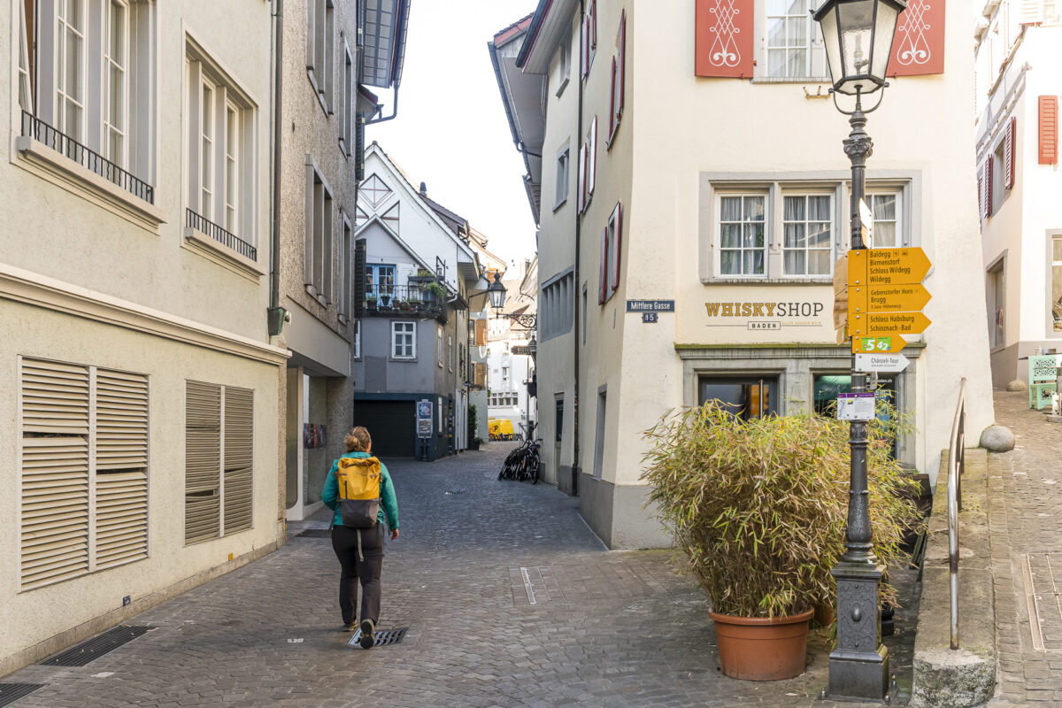 Wanderweg durch die Altstadt von Baden