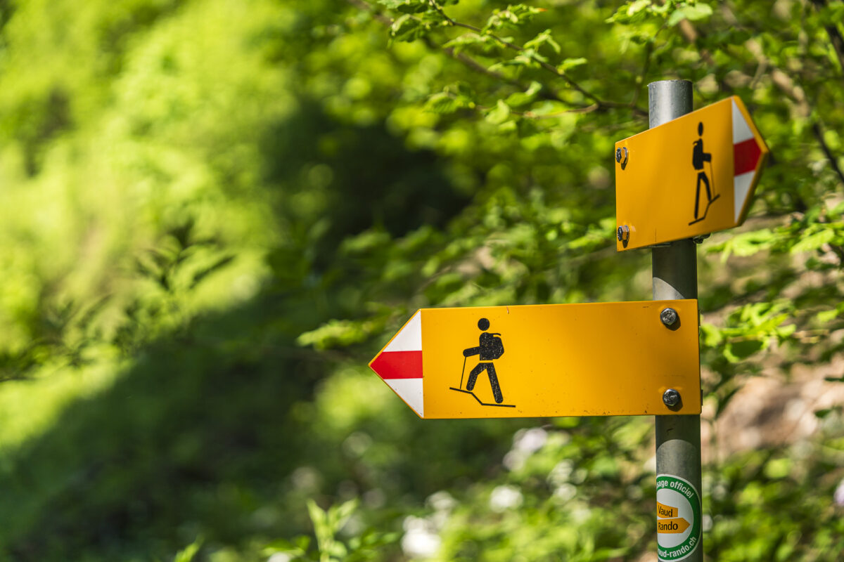 Wegweiser Bergwanderweg